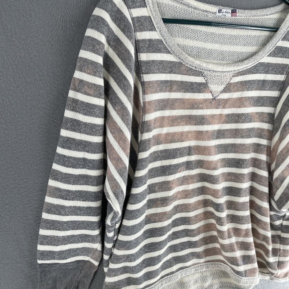 Kut from the Kloth Sweater Womens Large Fleece Cropp Long Sleeve Round Neck - Picture 7 of 11